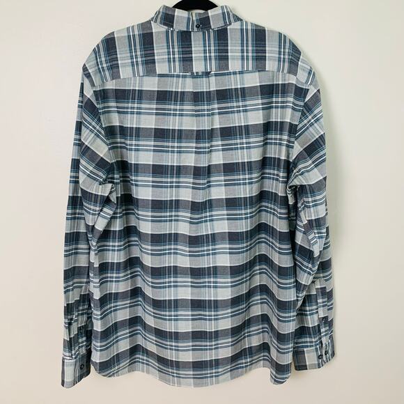 Lands' End Size XL Tall Sail Rigger Oxford Plaid Button Up Shirt Long Sleeve - Picture 3 of 6